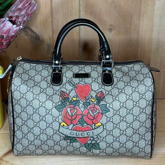Gucci Handbags - Gucci Tattoo Heart Medium Joy Boston